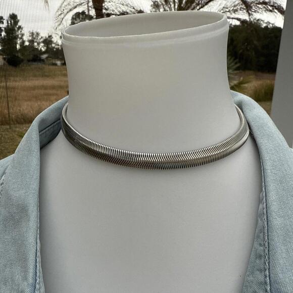 NWT Multi-Strand Silver Tone Necklace Layered Chain  Choker Set - Picture 3 of 3